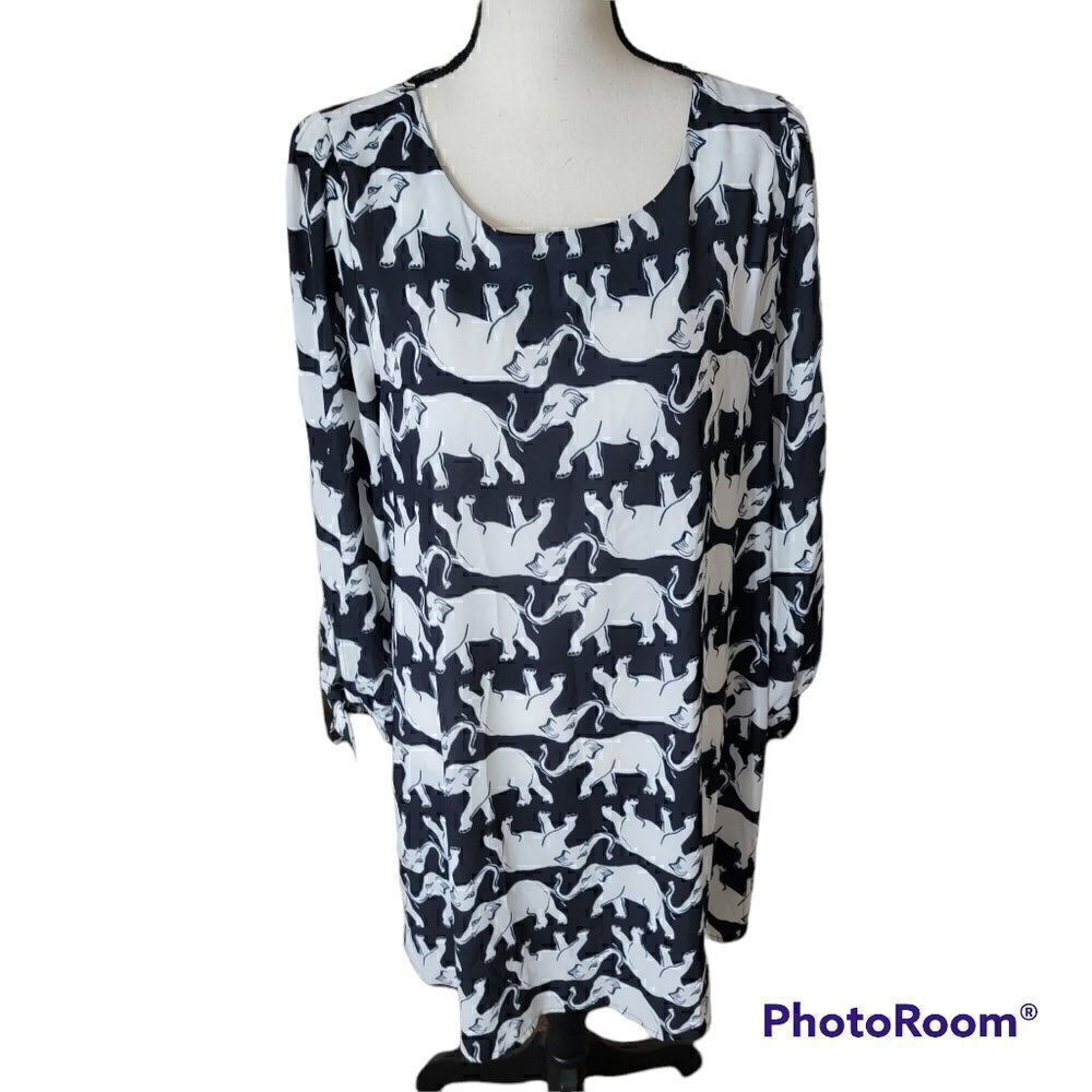 Modcloth Elephant Print Sheath Dress. Size M.